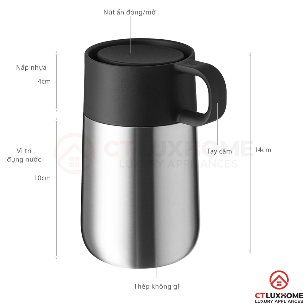 0690536040 Cốc giữ nhiệt WMF IMPULSE TRAVEL MUG CROMARGAN James